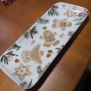 Stoneware Christmas bread or cheese plate